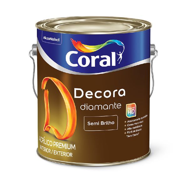 Tinta acrílica semi brilho 3,6L Coral Decora Diamante