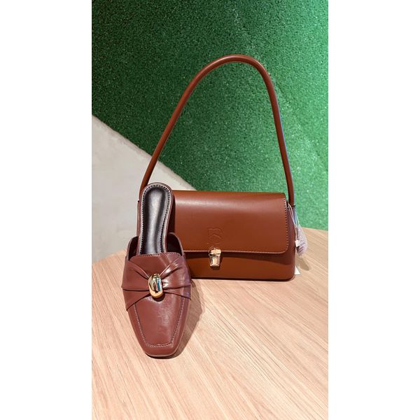 MULE LAÇO DORA MARROM