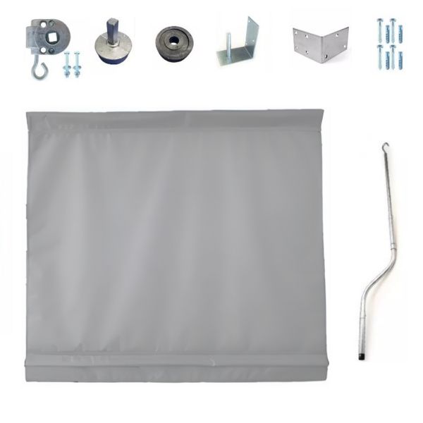 Kit Toldo Cortina Retrátil 2,50x3,50 Cor Cinza