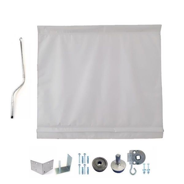Kit Toldo Cortina Retrátil 2,50x3,50 Cor Cinza