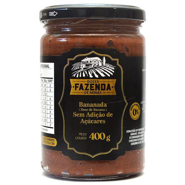 Bananada Zero Açúcar 400 gramas