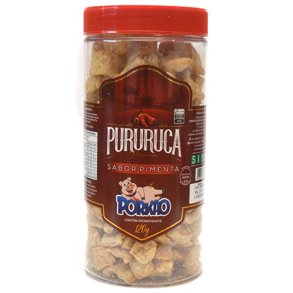 TORRESMO PURURUCA PREMIUM COM PIMENTA 120 GRAMAS