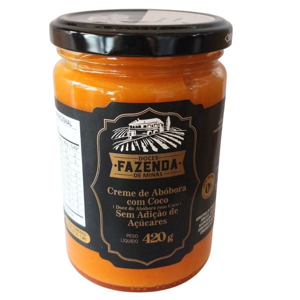 Creme de Abóbora com Coco 420 gramas Zero Açúcar