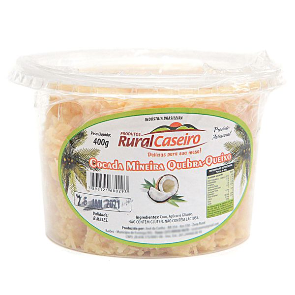 Cocada Mineira Quebra Queixo Pedaços Branca