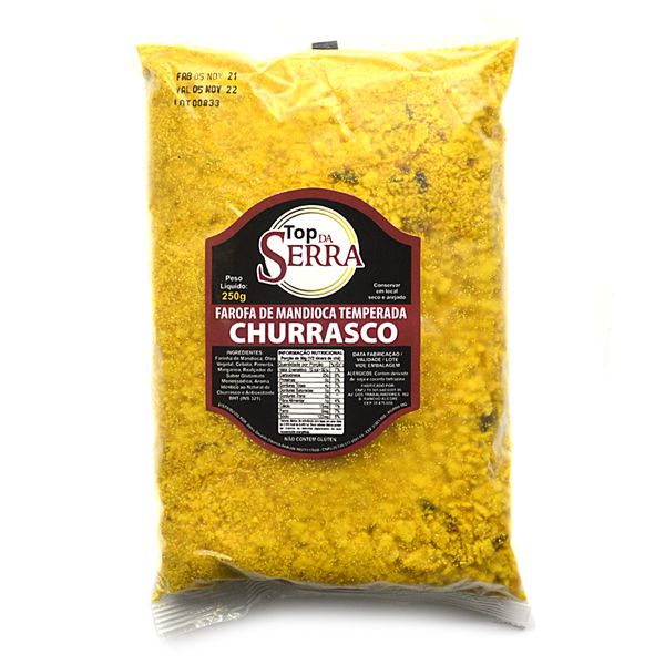 Farofa De Mandioca Temperada Churrasco 250g