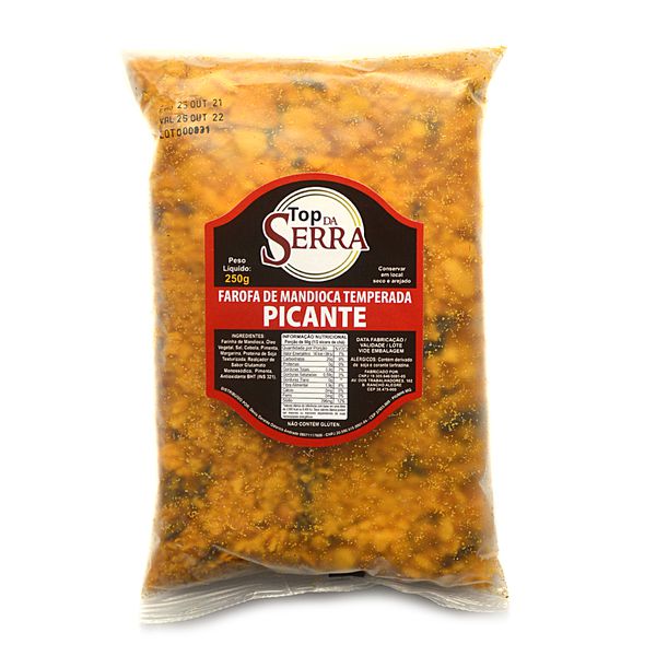 Farofa De Mandioca Temperada Picante 250g