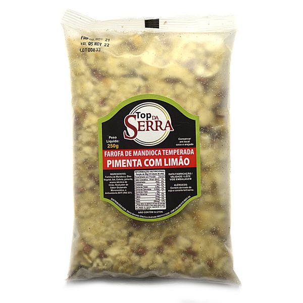 Farofa De Mandioca Temperada Pimenta com Limão 250g