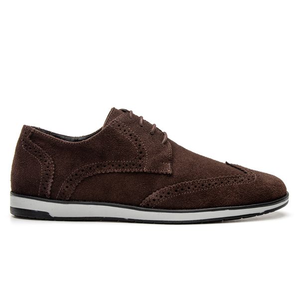 Oxford Esporte Fino Masculino em Camurça Café