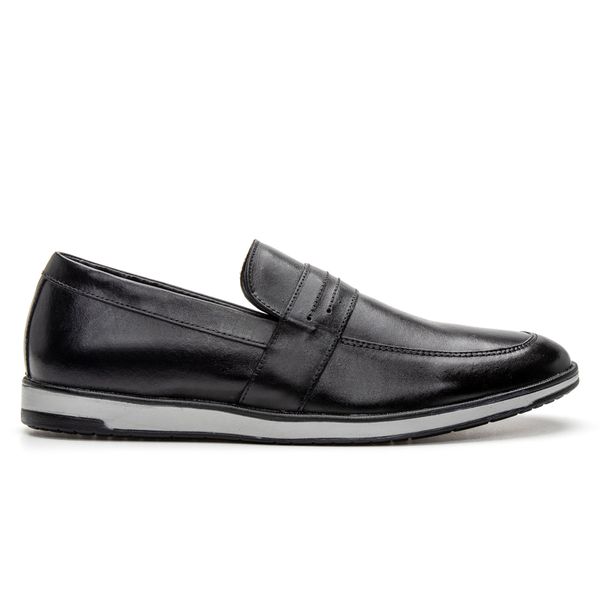 Loafer Masculino em Couro Esporte Fino Preto