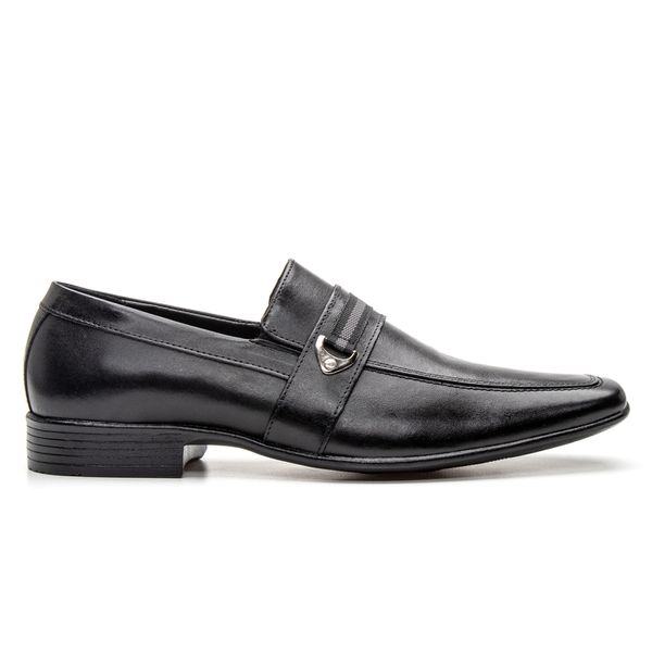 Mocassim Masculino em Couro Loafer Social Preto