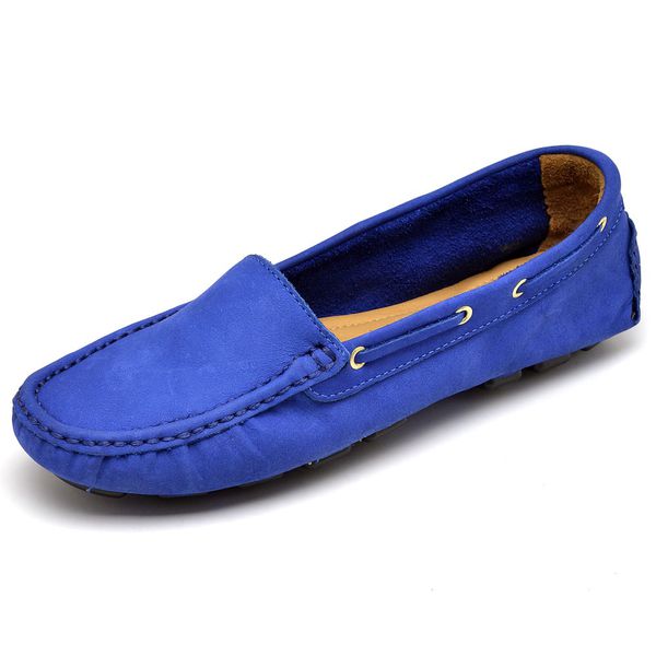 Mocassim Drive Sider Feminino Top Franca Shoes Azul Bic