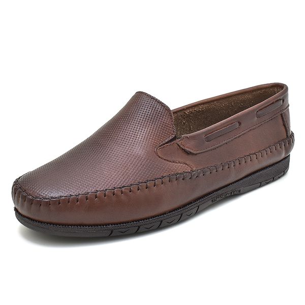 Sapatilha Mocassin Masculino Top Franca Shoes Conhaque