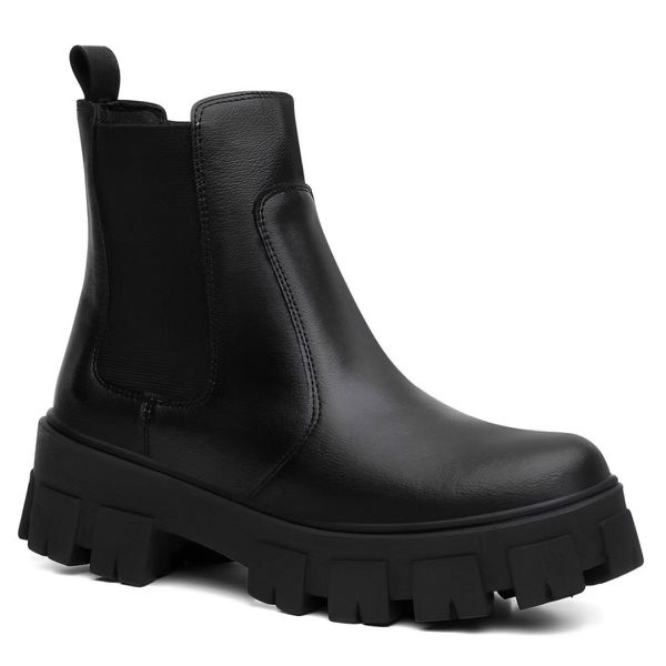 Bota Botinha Feminina Chelsea Coturno Cano Curto Sola Alta Moda Inverno Lançamento Leve e Confortavel