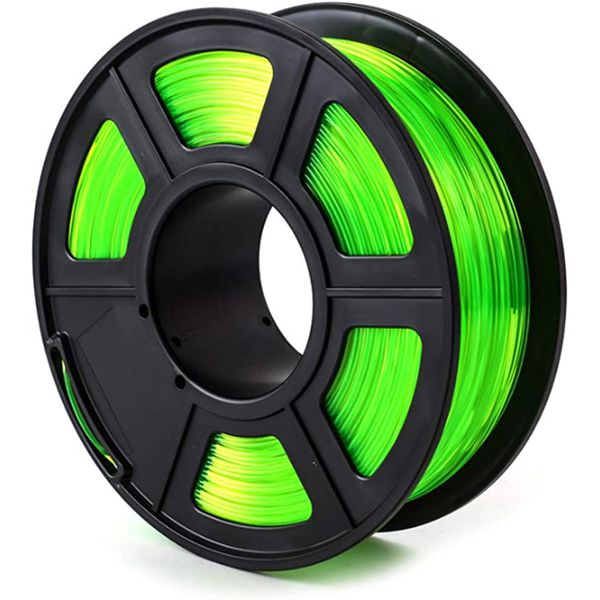 Filamento Flexivel - 1.75mm - 500grs - Transparente Verde