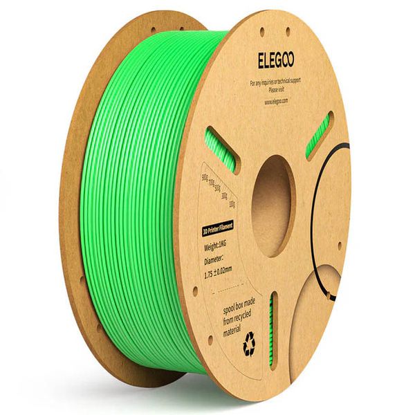 Filamento PLA+ ELEGOO 1.75mm 1kg Verde Claro
