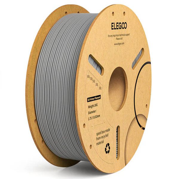 Filamento PLA+ ELEGOO 1.75mm 1kg Cinza