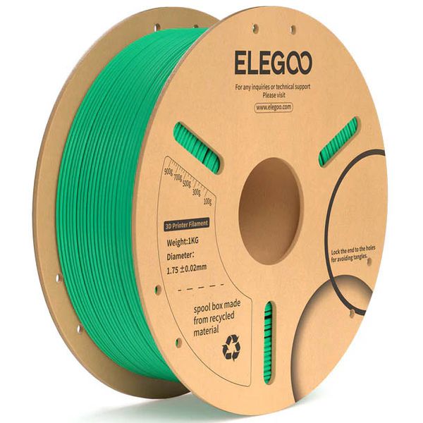 Filamento PLA+ ELEGOO 1.75mm 1kg Verde Mar
