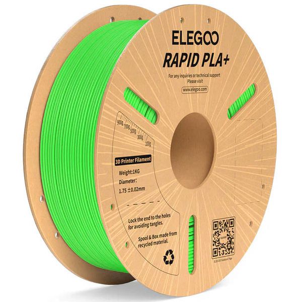 Filamento Rapid PLA+ ELEGOO 1.75mm 1kg Verde