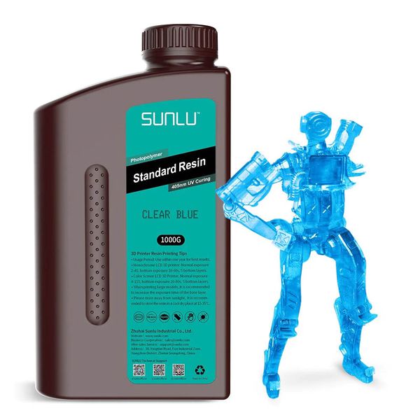 Resina UV Standard SUNLU 1kg Clear Blue