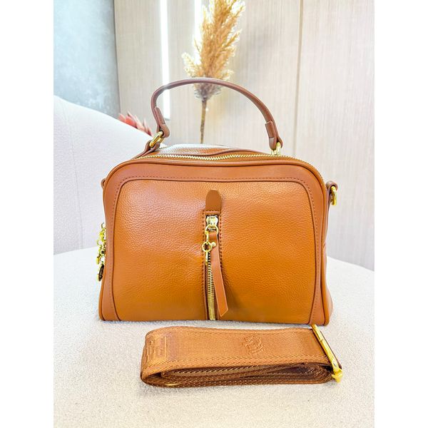 Bolsa Flor caramelo