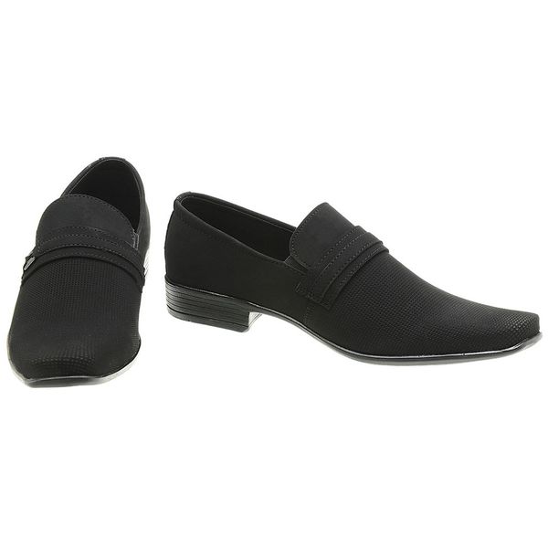 Sapato Social Masculino Nobuck Preto Torani Cal ados