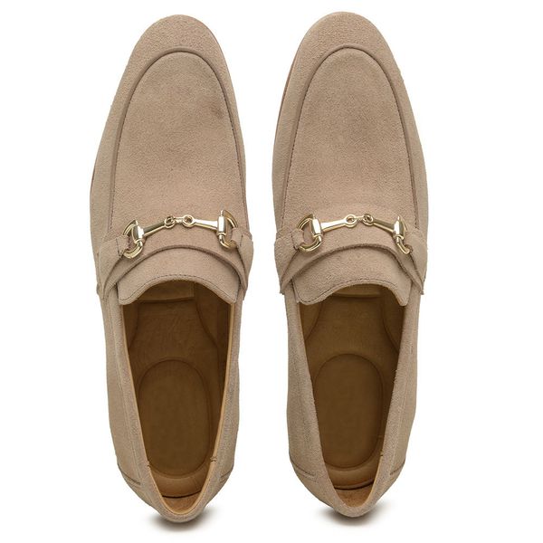 Sapato Social Masculino em Couro Nobuck Palha Cannes Torani Cal ados