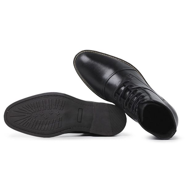 Bota preta cano curto masculina top