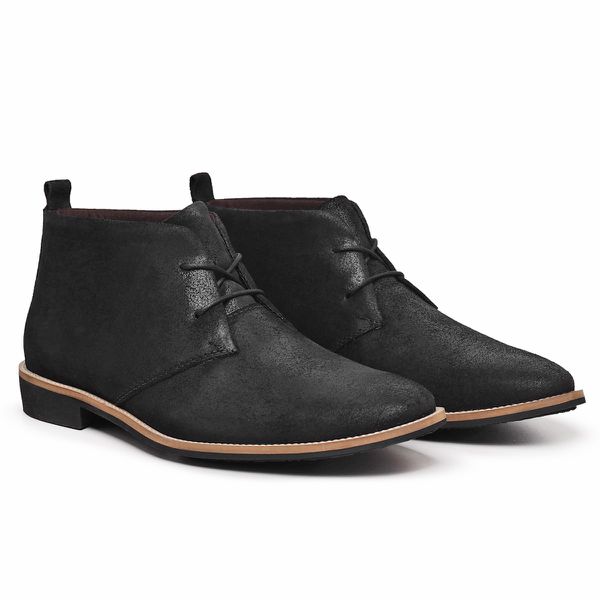 Bota Masculina Derby Couro Camurça Resinada