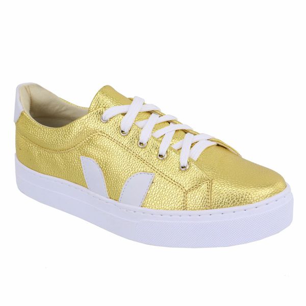 Tênis Feminino Casual Dourado