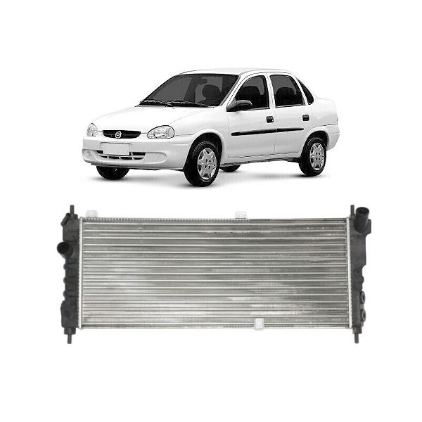 Radiador Corsa Classic Até 2010 1.0, 1.4 e 1.6 Com e Sem Ar 
