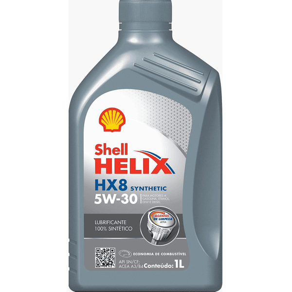 Óleo de Motor Shell HX8 5W 30 API SN Sintético 1Lt.