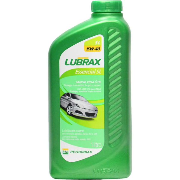 Óleo de Motor Lubrax Essencial 15W 40 API SL Mineral 1 Lt. 