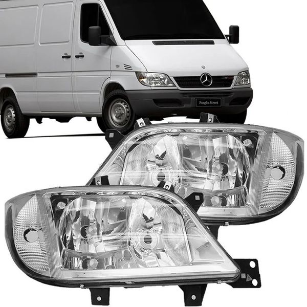 Farol Sprinter 2003 a 2012 Com Auxiliar Liso 