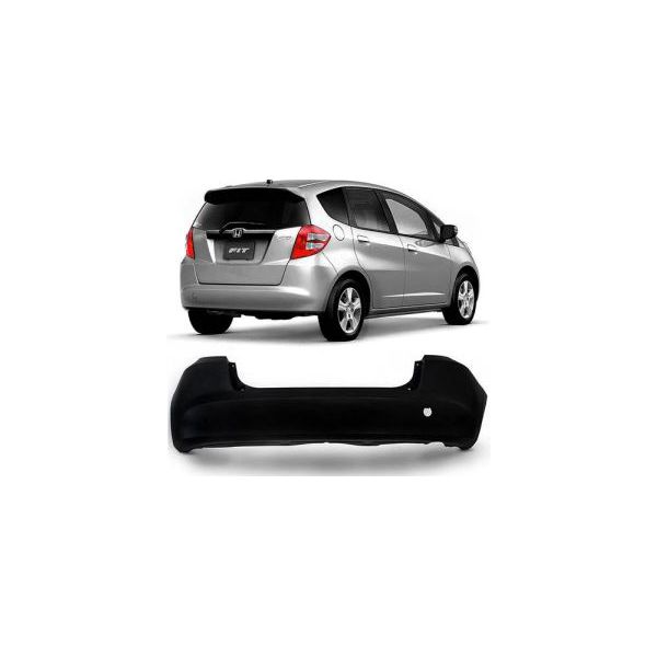 Parachoque Traseiro Honda Fit 2009 á 2012 Preto Liso