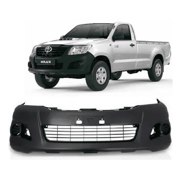 Parachoque Dianteiro Hilux Pick-Up 2013 á 2015 S/ Furo De Milha e S/ Furo da Moldura Preto 