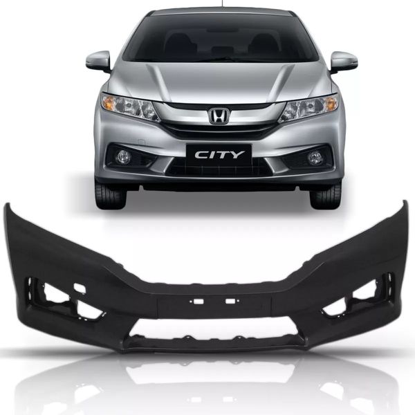 Parachoque Dianteiro Honda City 2015 á 2017 Preto Liso 