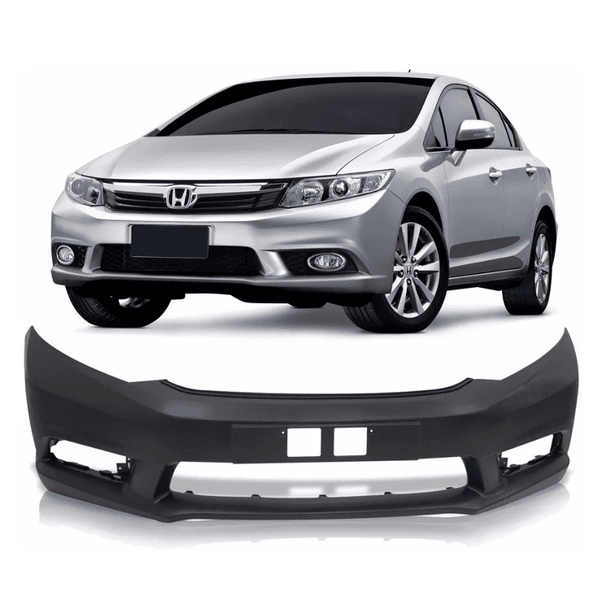 Parachoque Dianteiro Honda Civic 2012 a 2016 Preto Liso 