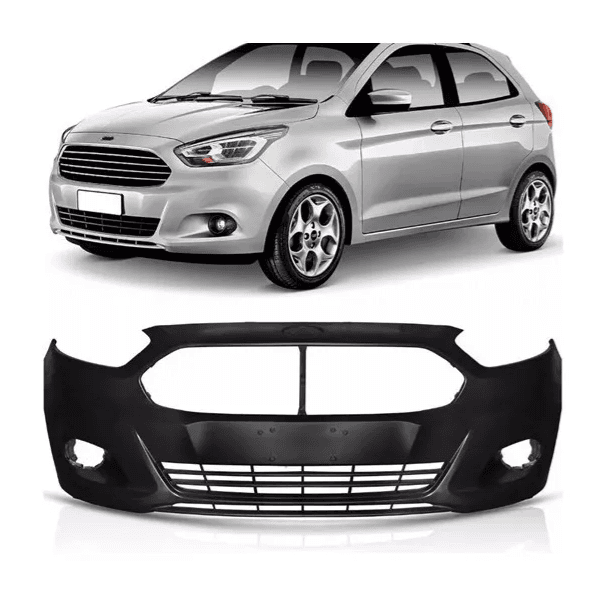 Parachoque Dianteiro Ford Ka 2014 á 2017 Preto Liso 