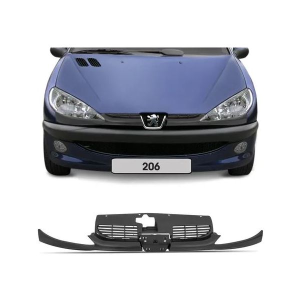 Grade Peugeot 206 Com Moludra e Sem Emblema 