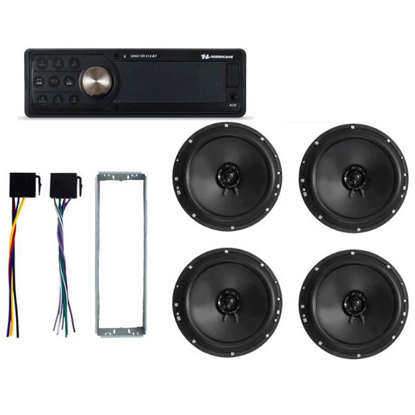 Kit Hurricane BT2 de Radio HT-412BT e 4 falantes 6'' Pol 50W RMS