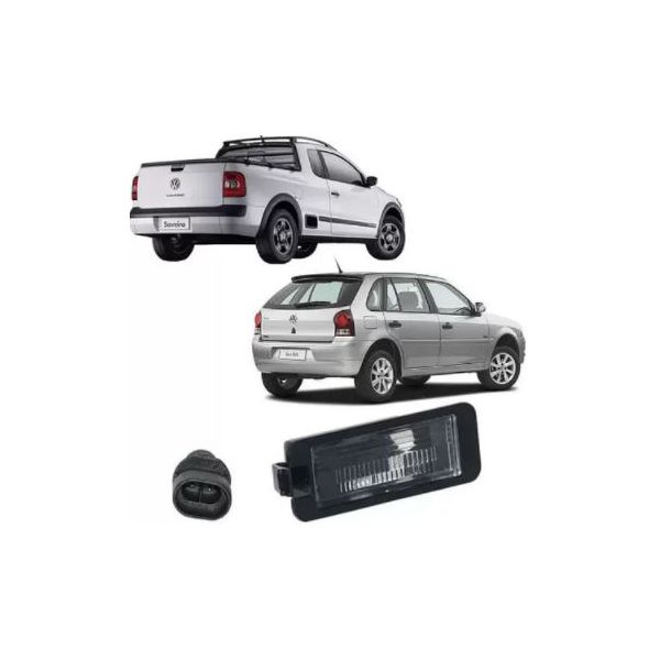 Lanterna de Placa Gol G4, Saveiro G5 e Fox Com Soquete 