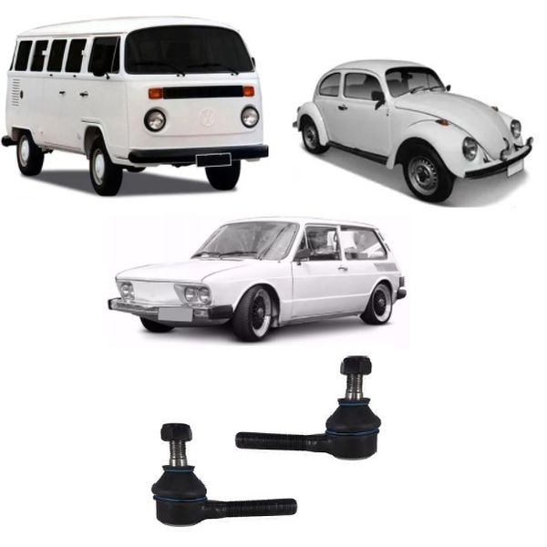 Terminal de direção Fusca 1300L, 1500, 1600, e Brasilia e Kombi 1976 em diante