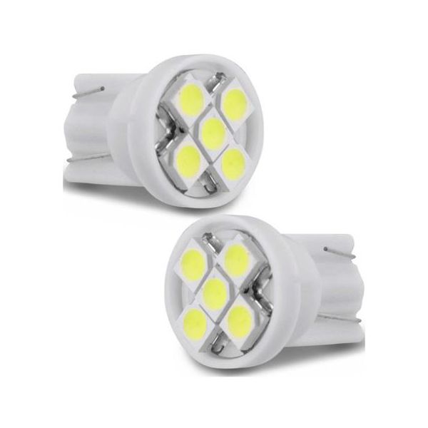 lâmpada de led esmagada grande, 12V com 5 led, super branca, par.