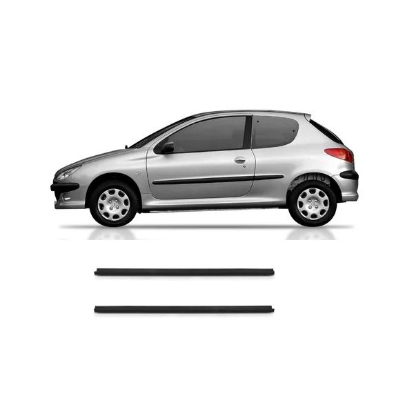 Borracha Guarnição Pestana Peugeot 206 e 207 2 portas, externo 