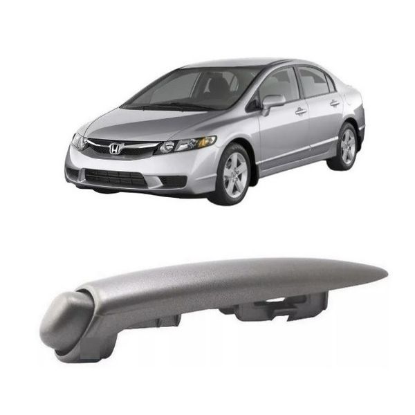 Acabamento da Alavanca do Freio de Mão Honda Civic 2007 até 2011 - Prata