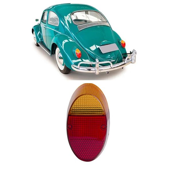 Lente da Lanterna Fusca 1200 e 1300 Tricolor Traseira Peça