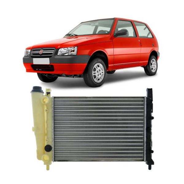 Radiador Uno, Fiorino e Premio 1.0, 1.3, 1.4 e 1.5 1985 até 2009 Sem Ar Com Reservatório 