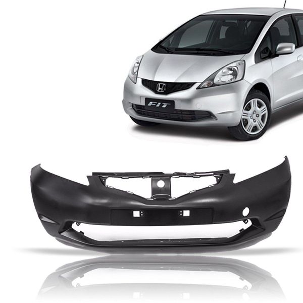 Parachoque Dianteiro Honda New Fit 2009 á 2012 Preto Liso 