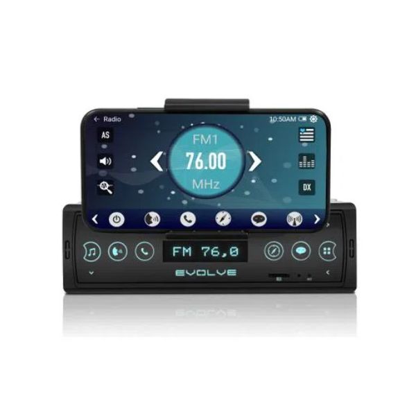 Radio Multilaser Evolve Connect C/Suporte Smartphone/Fm/ Usb/ BT