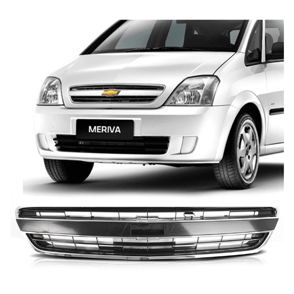 Grade Meriva 2009 Em Diante C/ Friso Cromado C/ Moldura S/ Emblema